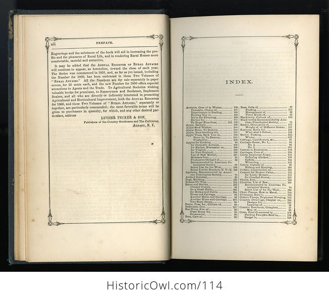 Antique Illustrated Book Annual Register of Rural Affairs for 1858 9 60 Vol Ii C1860 - #OjetYY0kTfQ-5
