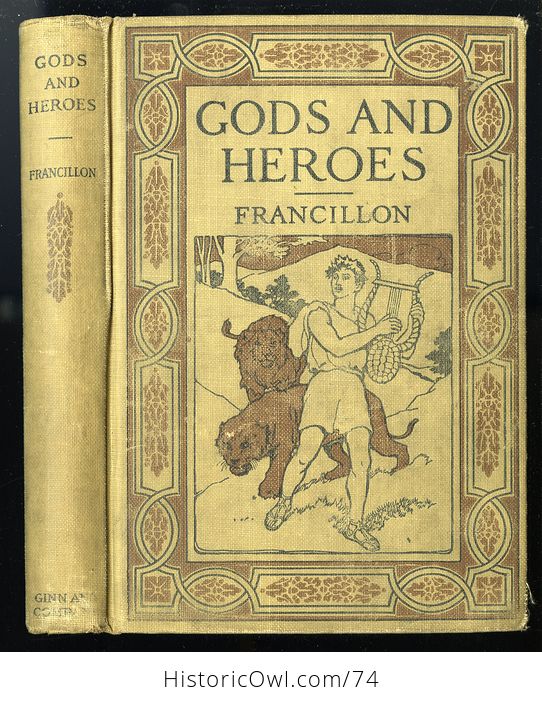 Antique Illustrated Book Gods and Heroes or the Kingdom of Jupiter by Robert Edward Francillon C1894 - #866O1cf5Tuk-1