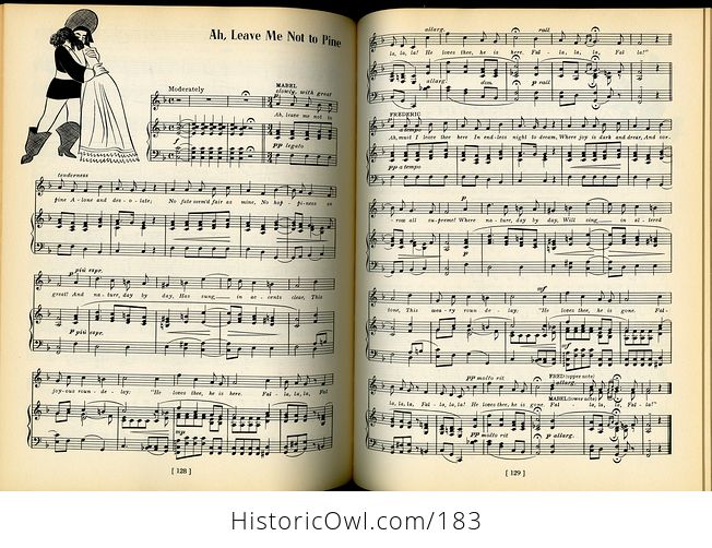 Antique Illustrated Music Book a Treasury of Gilbert and Sullivan C1941 - #64IWp4tAu58-4