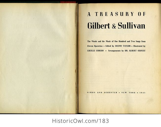 Antique Illustrated Music Book a Treasury of Gilbert and Sullivan C1941 - #64IWp4tAu58-7