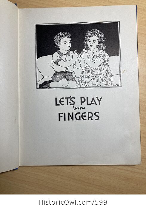 Vintage Book Lets Play with Fingers by Florence Gillette Sumner C1948 - #FltO1fC6OKc-3