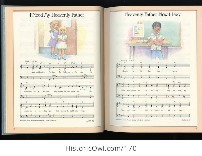 Vintage Childrens Song Book of the Church of Jesus Christ of Latter Day Saints C1989 - #3eiNmLzgumU-8