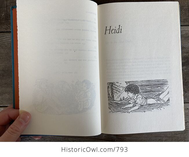 Vintage Heidi Illustrated Book by Johanna Spyri Childrens Classics C1954 - #2Vi6WD0ZgmQ-8
