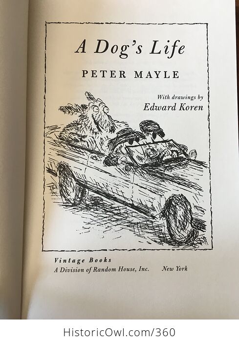 A Dogs Life Book by Peter Mayle with Drawings by Edward Koren C1995 - #vL5UyrfEgiw-3