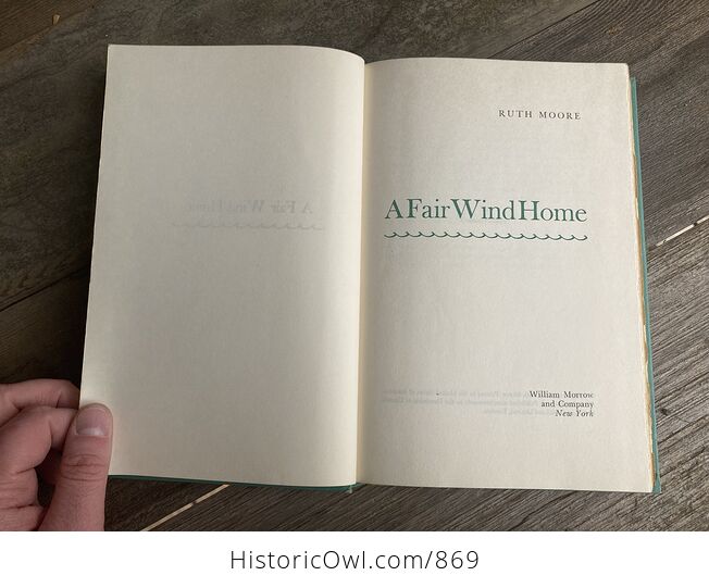 A Fair Wind Home Vintage Book by Ruth Moore C1953 - #ri4naGu87c8-4