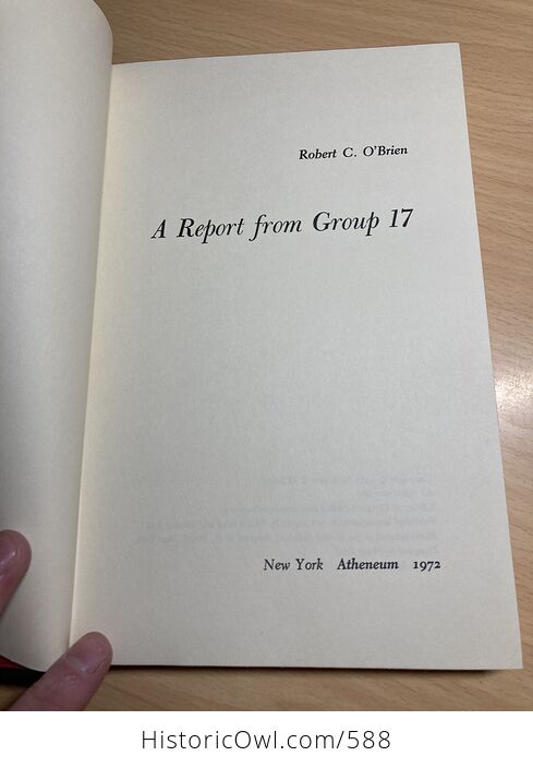 A Report from Group 17 Book by Robert Obrien C1972 - #xBjjGJfsgdc-5