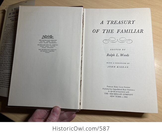 A Treasury of the Familiar Book by Ralph L Woods C1943 - #7Q4DC6LfH6I-5