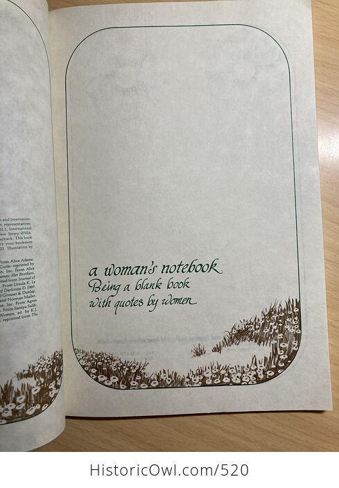 A Womans Notebook Being a Blank Book with Quotes by Women Running Press C1980 - #llxF2no5Aj4-6