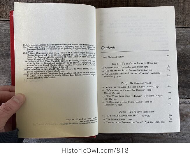 Adolf Hitler Two Volume Book Set by John Toland C1976 - #ghqA8IiHza0-7