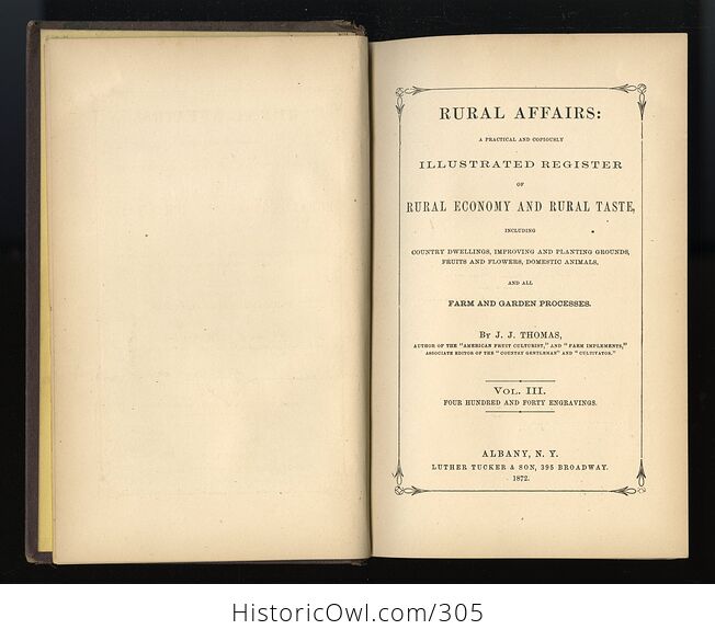 Annual Register of Rural Affairs a Practical and Copiously Illustrated Register of Rural Economy and Rural Taste by Jj Thomas C1872 - #fBBI9LfqlMw-3