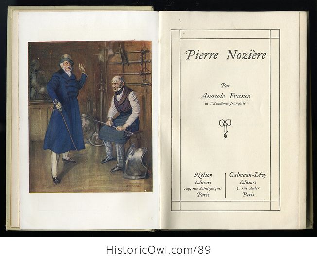 Antique Book Pierre Noziere Par Anatole France C1899 - #kKc9G1mxHJI-4