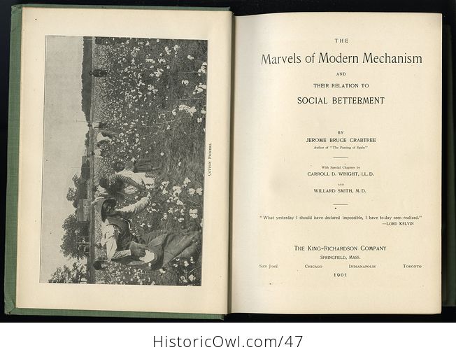 Antique Book the Marvels of Modern Mechanism and Their Relation to Social Betterment by Jerome Bruce Crabtree C1901 - #L6pWxjRsDAo-3