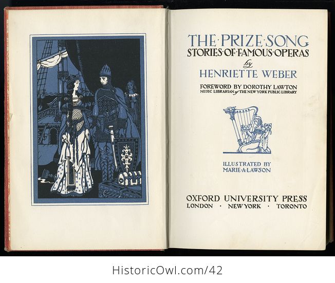 Antique Book the Prize Song Stories of Famous Operas by Henriette Weber C1935 - #5HzJnpHCMfA-9