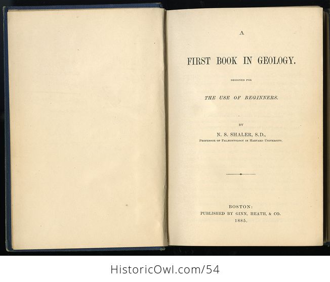Antique Illustrated a First Book in Geology Designed for the Use of Beginners by N S Shaler C 1885 - #IYd6OPrv23A-8