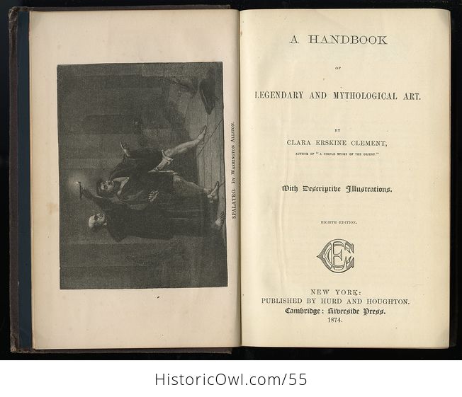 Antique Illustrated a Handbook of Legendary and Mythological Art by Clara Erskine Clement C1874 - #i2HmbYZyBkw-9