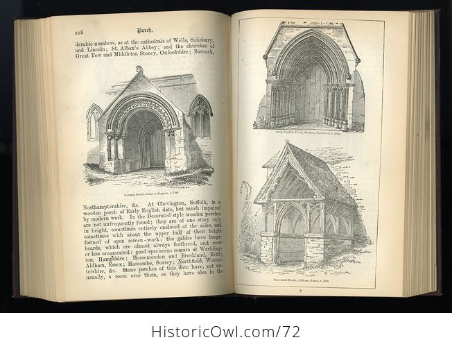 Antique Illustrated Book a Concise Glossary of Terms Used in Grecian Roman Italian and Gothic Architecture by John Henry Parker C1913 - #7x6kvTk2tyM-11