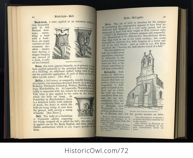Antique Illustrated Book a Concise Glossary of Terms Used in Grecian Roman Italian and Gothic Architecture by John Henry Parker C1913 - #7x6kvTk2tyM-7