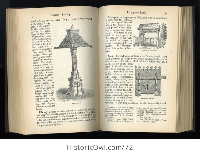 Antique Illustrated Book a Concise Glossary of Terms Used in Grecian Roman Italian and Gothic Architecture by John Henry Parker C1913 - #7x6kvTk2tyM-10