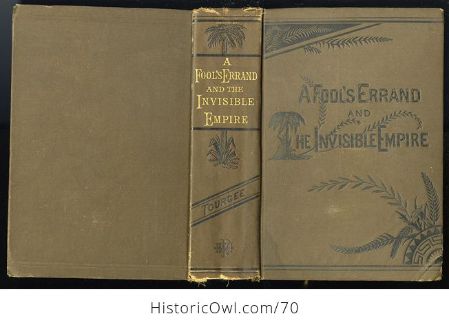 Antique Illustrated Book a Fools Errand and the Invisible Empire by Albion W Tourgee C 1880 - #WjeCPvoPrwo-2