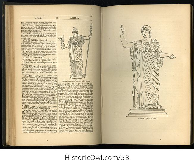 Antique Illustrated Book a Smaller Classical Dictionary of Biography Mythology and Geography by William Smith C1877 - #GAk0ZVEv78w-8