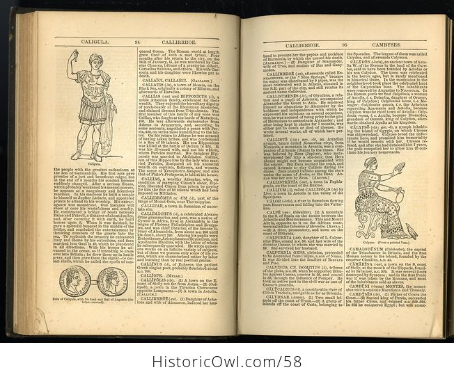 Antique Illustrated Book a Smaller Classical Dictionary of Biography Mythology and Geography by William Smith C1877 - #GAk0ZVEv78w-7
