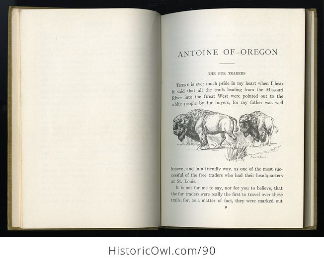 Antique Illustrated Book Antoine of Oregon a Story of the Oregon Trail by James Otis C 1912 - #gs65P4ewxCI-3