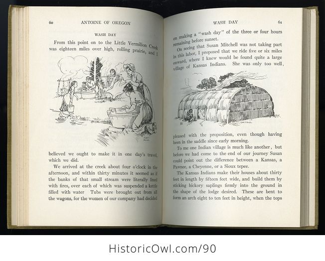 Antique Illustrated Book Antoine of Oregon a Story of the Oregon Trail by James Otis C 1912 - #gs65P4ewxCI-6