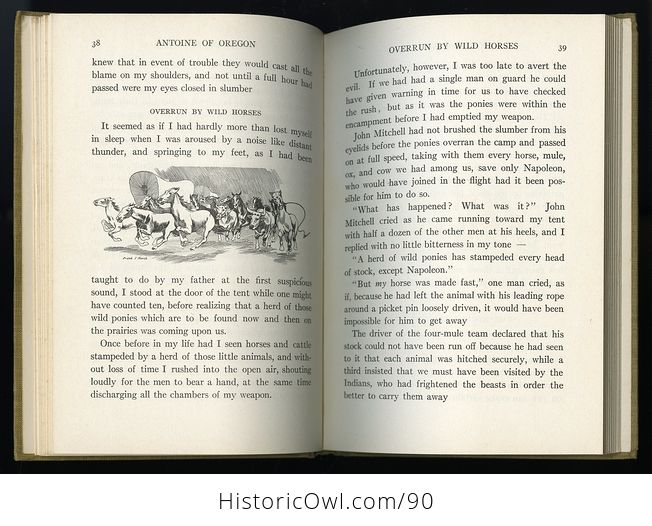 Antique Illustrated Book Antoine of Oregon a Story of the Oregon Trail by James Otis C 1912 - #gs65P4ewxCI-5