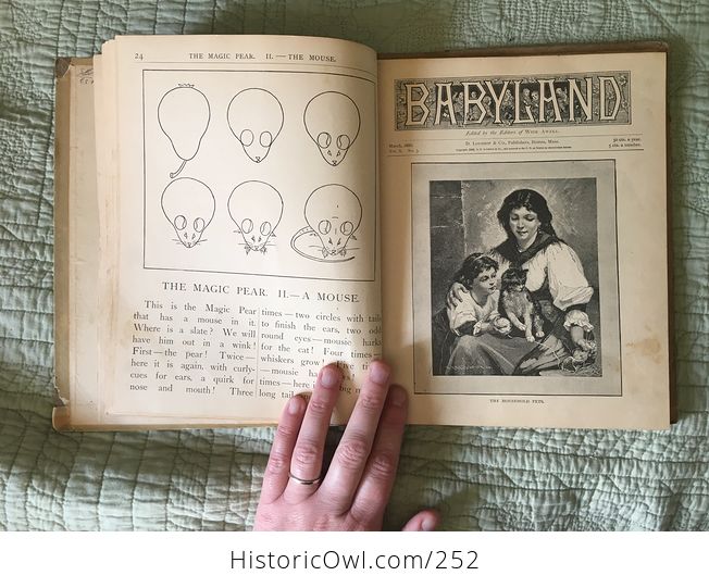 Antique Illustrated Book Babyland Edited by the Editors of Wide Awake Boston D Lathrop and Company Copyright 1886 - #cQ0CsKdQiAo-8