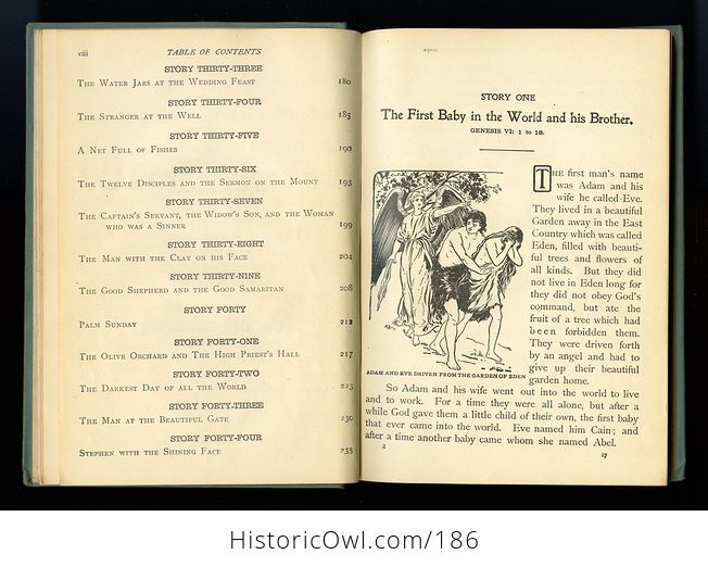 Antique Illustrated Book Beautiful Bible Stories for Children by Rev Jesse Lymann Hurlbut C1903 - #2qlF55KkAZE-9