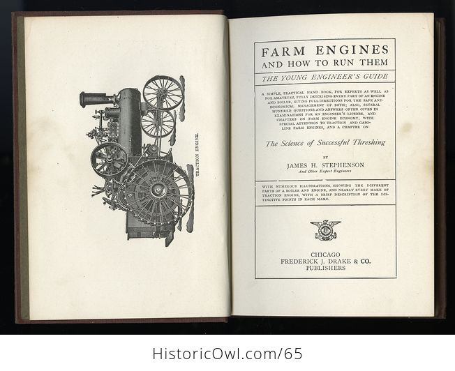 Antique Illustrated Book Farm Engines and How to Run Them the Traction Engine Young Engineers Guide by James H Stephenson C 1903 - #4XNcYpRYeAc-3