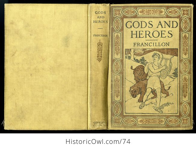 Antique Illustrated Book Gods and Heroes or the Kingdom of Jupiter by Robert Edward Francillon C1894 - #866O1cf5Tuk-2