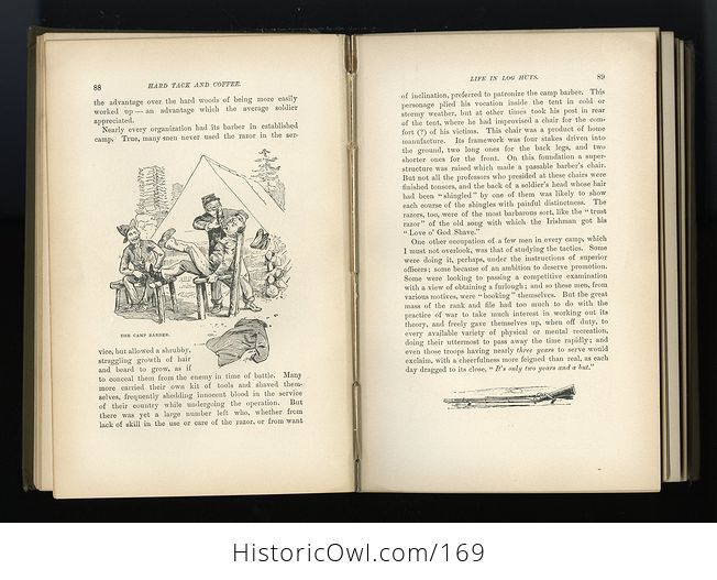 Antique Illustrated Book Hard Tack and Coffee or the Unwritten Story of Army Life by John D Billings C1888 - #sWk5Q4dpqjE-6