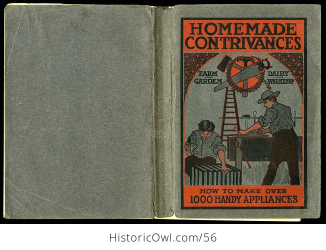 Antique Illustrated Book Homemade Contrivances for Farm and Garden Dairy and Workshop by Orange Judd Company C1905 - #fhgCv9NKjiE-2