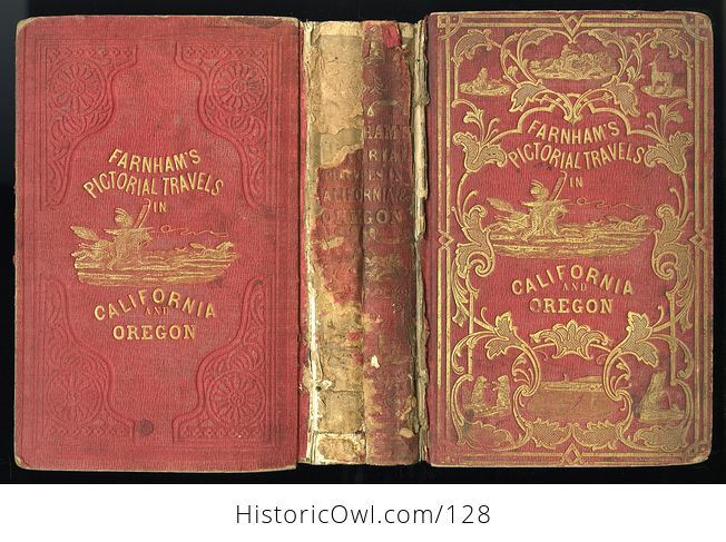 Antique Illustrated Book Life Adventures and Travels in California by T J Farnham C 1851 - #ISEo05mWIzM-2