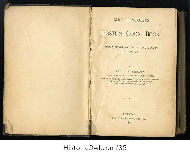 Antique Illustrated Book Mrs Lincolns Boston Cook Book C1896 - #2ES1gshZBh8-8