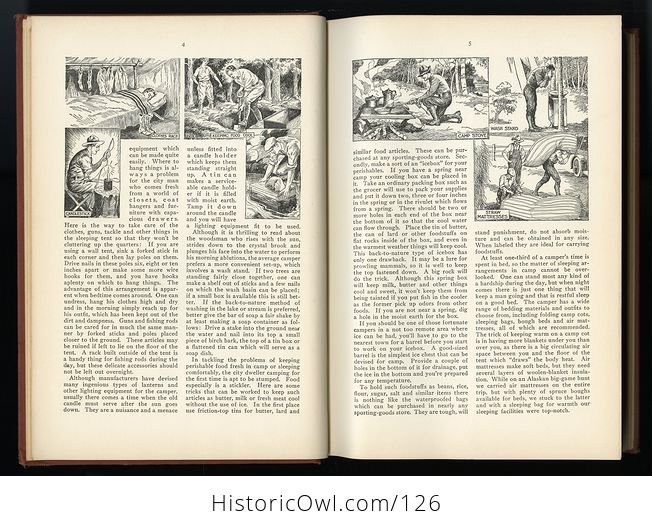 Antique Illustrated Book Outdoor Sports the Year Round by the Popular Mechanics Press C1930 - #2WHDuzbcyxc-9