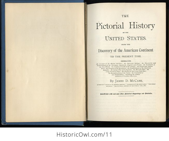 Antique Illustrated Book Pictorial History of the United States from the Discovery of the American Continent to the Present Time by James D Mccabe 1893 - #LhqyV2Segj8-5