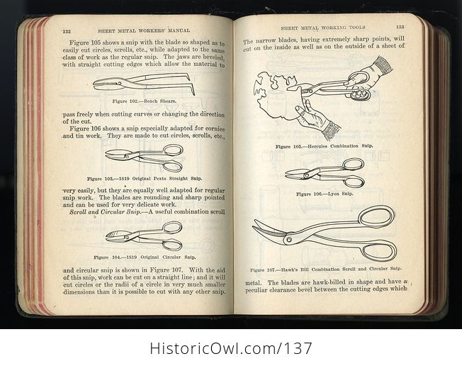 Antique Illustrated Book Sheet Metal Workers Manual by L Broemel C1918 - #6NBmGG1EsWU-8