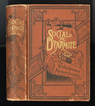 Antique Illustrated Book Social Dynamite or the Wickedness of Modern Society by T Dewitt Talmage C1888 #PLRqpOru89A