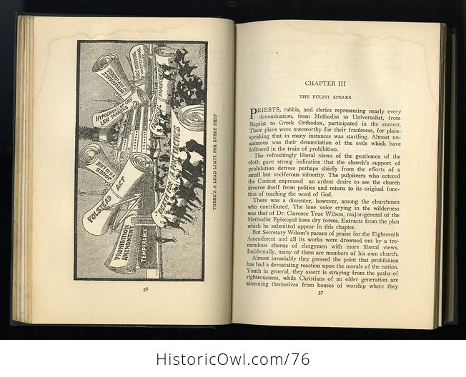 Antique Illustrated Book Temperance or Prohibition C1929 - #LSDlmO9i3lI-7