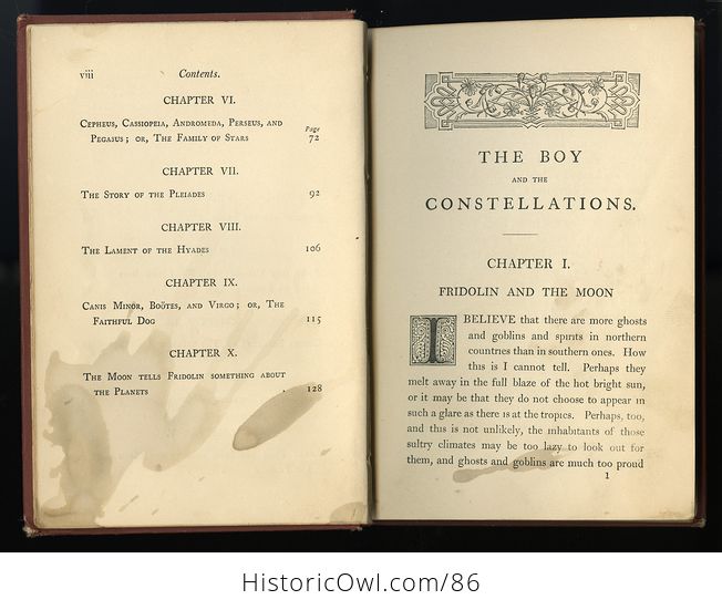 Antique Illustrated Book the Boy and the Constellations by Julia Goddard C1885 - #n5wytjsNFYs-3