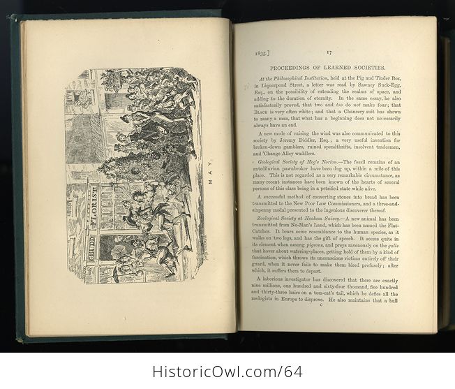 Antique Illustrated Book the Comic Almanack with Illustrations by ...