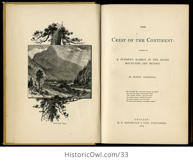 Antique Illustrated Book the Crest of the Continent by Ernest Ingersoll C1885 - #NaLKpOaOCCQ-8