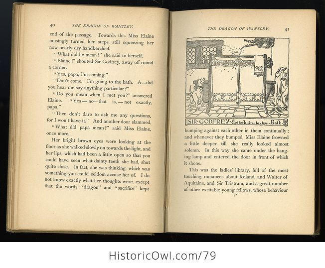 Antique Illustrated Book the Dragon of Wantley His Tale by Owen Wister and Illustrated by John Stewardson Fourth Edition C1892 - #0UEmrYJl4hM-6