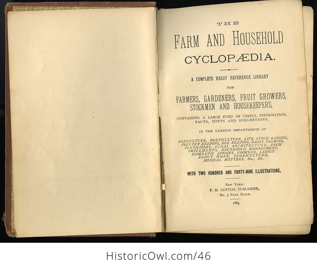 Antique Illustrated Book the Farm and Household Cyclopedia by F M Lupton C 1885 - #6m2aNtl397k-10