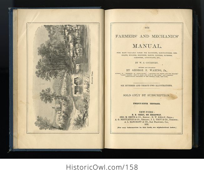 Antique Illustrated Book the Farmers and Mechanics Manual by W S Courtney C1878 - #mSkbEGShbLs-11