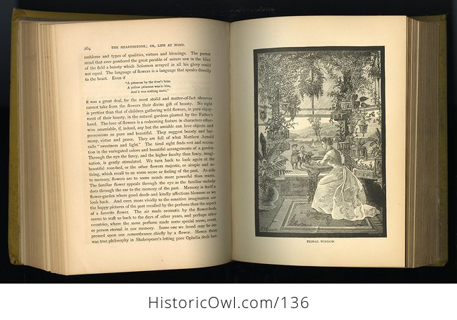Antique Illustrated Book the Hearthstone or Life at Home a Household Manual by Laura C Holloway C1884 - #3jeQbPCQU6Y-2