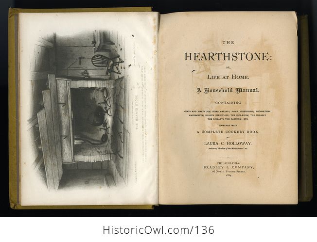Antique Illustrated Book the Hearthstone or Life at Home a Household Manual by Laura C Holloway C1884 - #3jeQbPCQU6Y-11