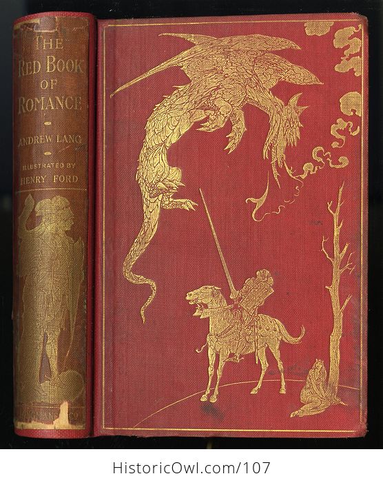 Antique Illustrated Book the Red Romance Book by Andrew Lang C1905 - #ioqx89bveqg-1